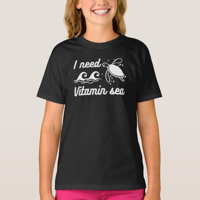 Eu Preciso de Camiseta de Tartaruga Marinha de Vit (Frente)