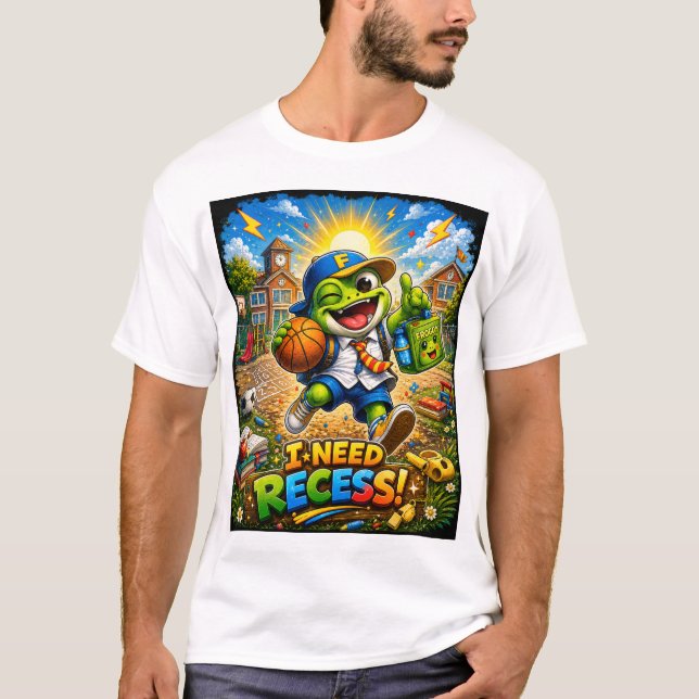 Eu Preciso de Recreio – Camiseta Divertida de Sapo (Frente)