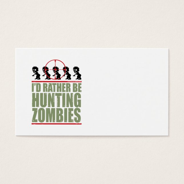 Eu Preferencialmente Caçando Zombies (Frente)