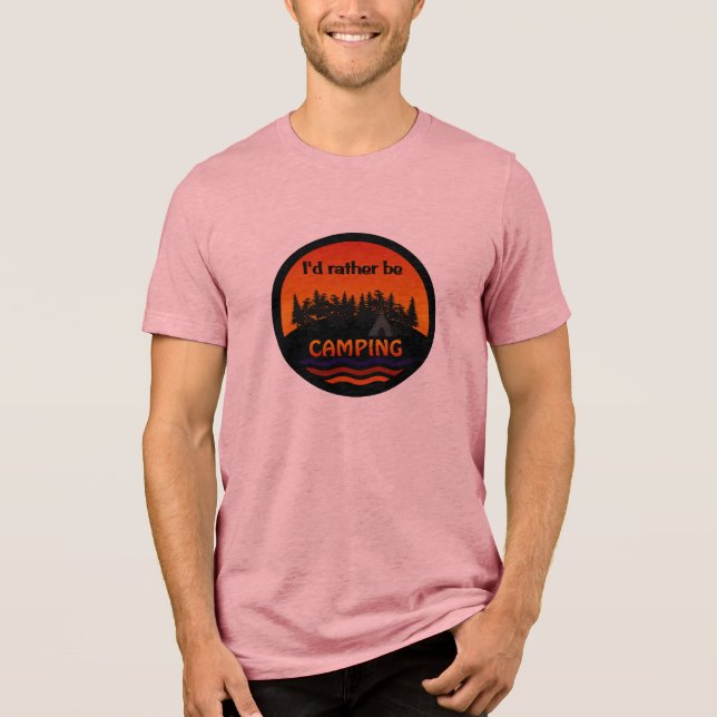 Eu Preferencialmente Camping shirt - escolha estil (Frente)
