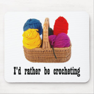 Eu preferencialmente crocheting Mousepad