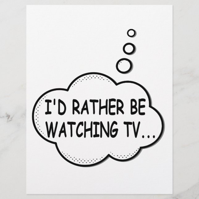 Eu Preferencialmente De Assistir À TV (Frente)