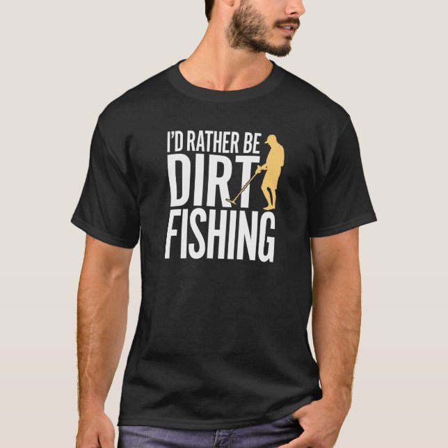 Eu Preferencialmente Estar Camiseta Pescando Metal (Frente)