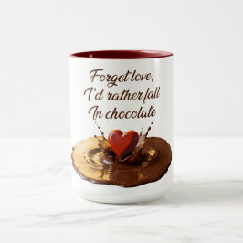 “Eu preferiria cair em chocolate” Caneca Humorísti