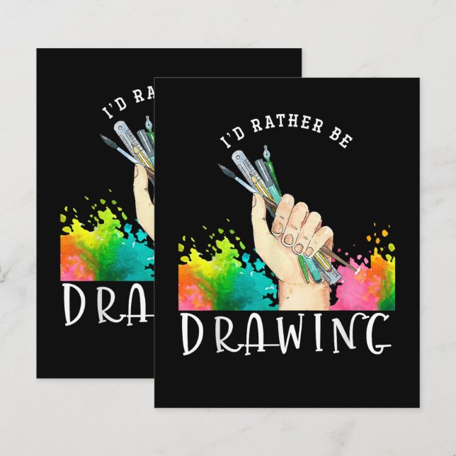 Eu Preferiria Estar Desenhando (Frente/Verso)
