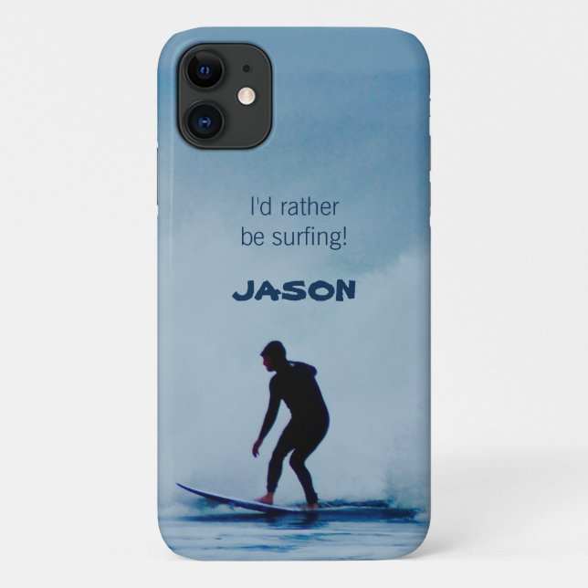Eu Preferiria Estar Surfando Capinha de Telefone i (Verso)