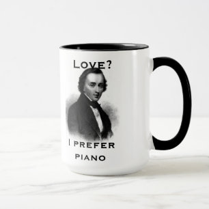 "Eu prefiro caneca do piano"