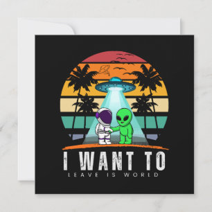 Eu Quero Deixar é mundo Alien Vintage Pôr do Sol