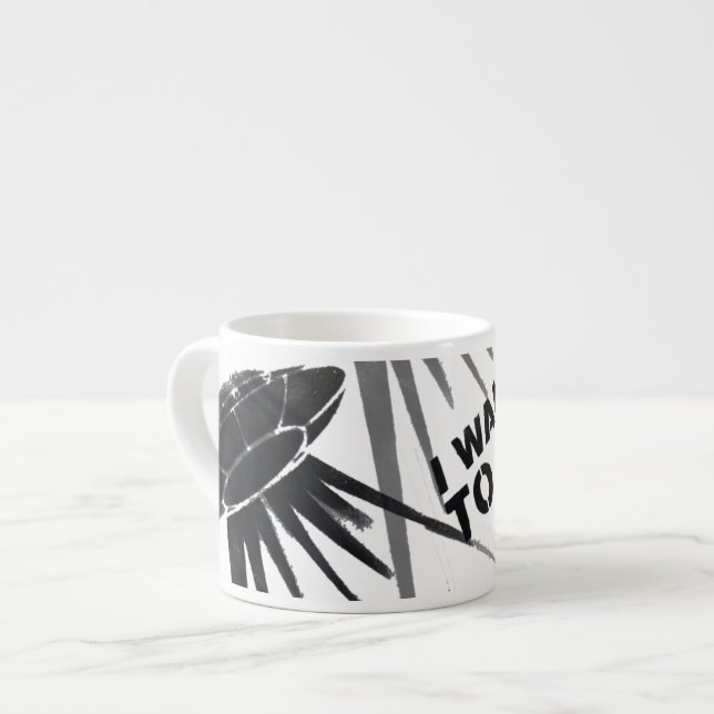 Eu quero ir grande caneca do café (Frente Esquerda)