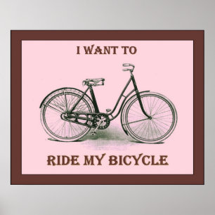 Eu quero montar meu poster da bicicleta do vintage