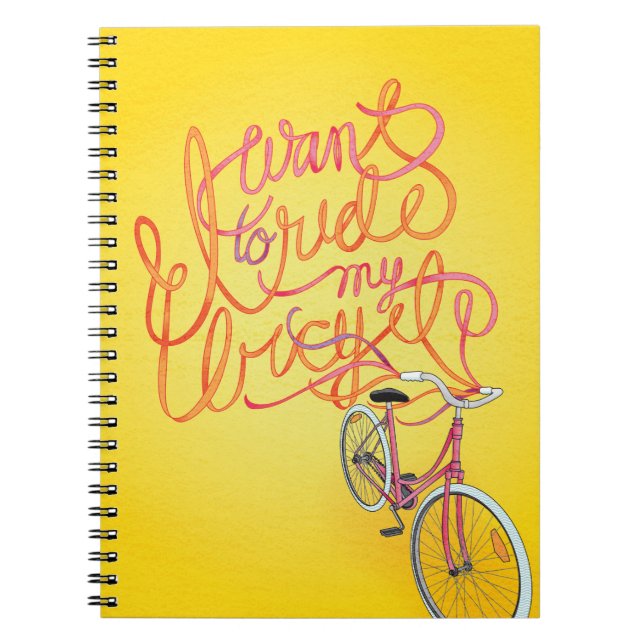 Eu quero montar minha bicicleta - caderno (Frente)