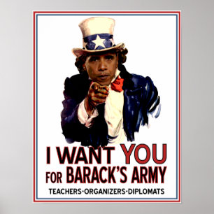 Eu quero-o - poster político de Obama