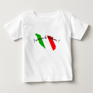 Eu quero ser camisa italiana do bebê