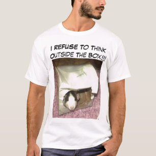 EU RECUSO pensar fora da camisa engraçada do rato