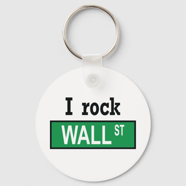 Eu rock Wall Street - Chaveiro (Frente)