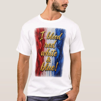 Eu Sangro Vermelho Branco & Azul - Camiseta Unisex