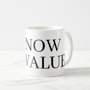Eu sei meu valor presente caneca de café