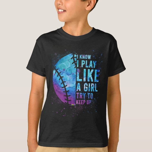 Eu Sei Que Eu Jogo Como Uma Garota Camiseta Macia  (Frente)