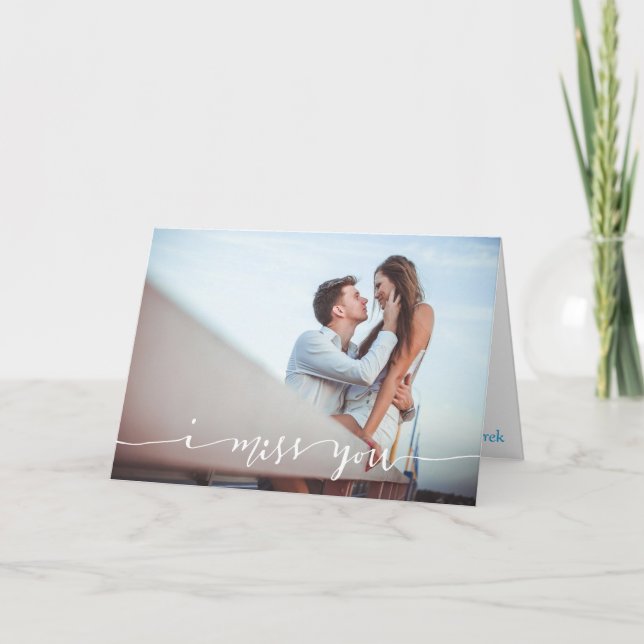 Eu Sinto Saudades Cartão Personalizado Com Foto (Frente)