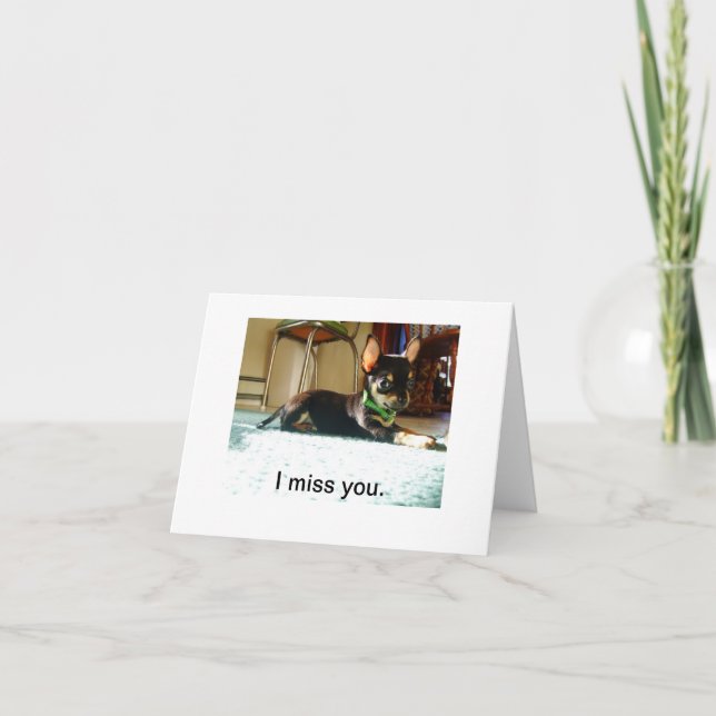 Eu sinto sua falta do cartão (Frente)