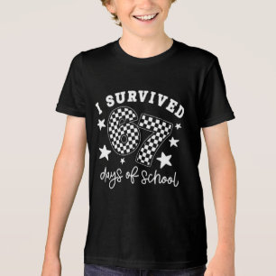 Eu Sobrevivi 67 Dias de Camiseta Escolar Profess