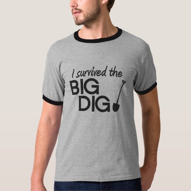 Eu Sobrevivi à Camiseta do Big Dig (Frente)