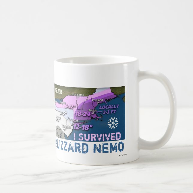 Eu sobrevivi à caneca 1 de Nemo 2013 do blizzard (Direita)