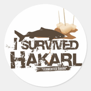 Eu sobrevivi à etiqueta de Hákarl