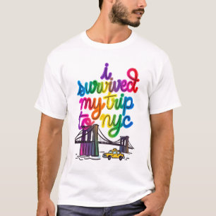 Eu sobrevivi à minha viagem para camiseta nyc