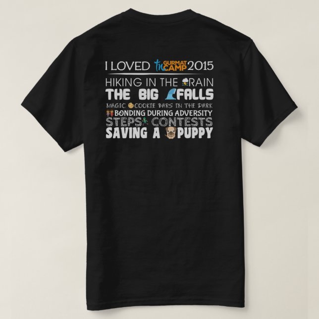 Eu sobrevivi a TNCamp2015 (a camisa escura) (Verso do Design)