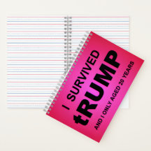Eu Sobrevivi ao caderno espiral tRUMP
