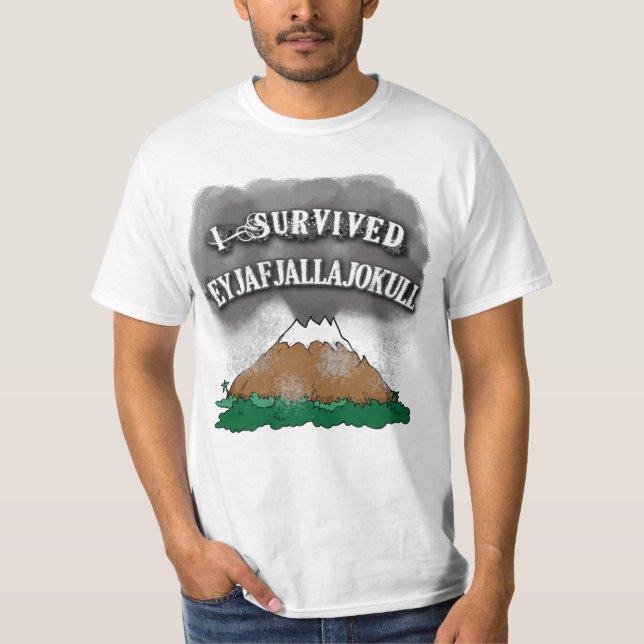 Eu sobrevivi ao camiseta de Eyjafjallajokull, (Frente)