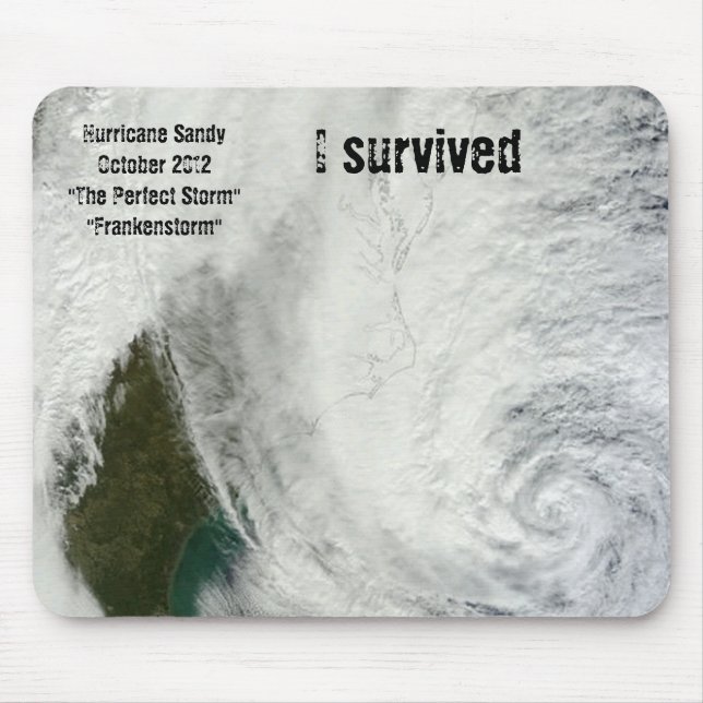"Eu Sobrevivi Ao Furacão Sandy" Mousepad (Frente)
