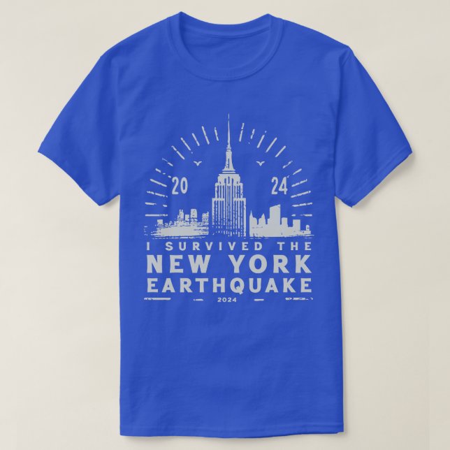 Eu Sobrevivi Ao Terremoto De Nova York Camisa 1 (Frente do Design)