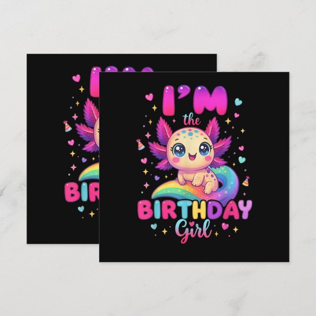 Eu Sou a Axolote da Garota de Aniversário (Frente/Verso)
