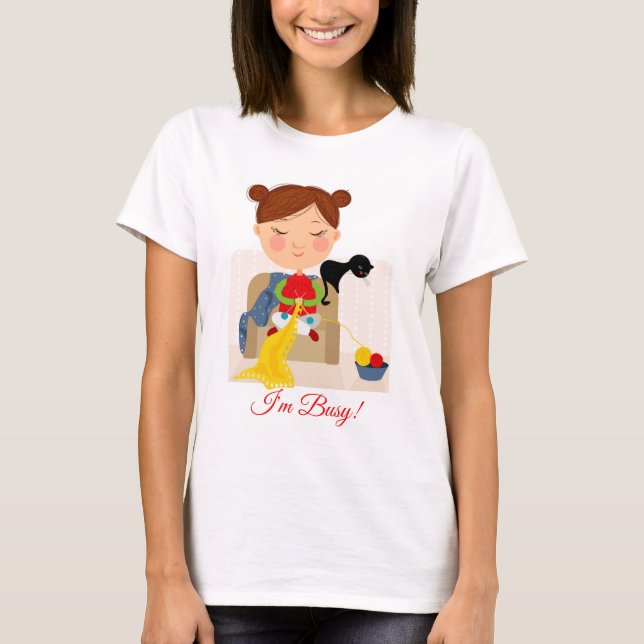 Eu sou a camiseta básica de mulheres ocupadas (Frente)