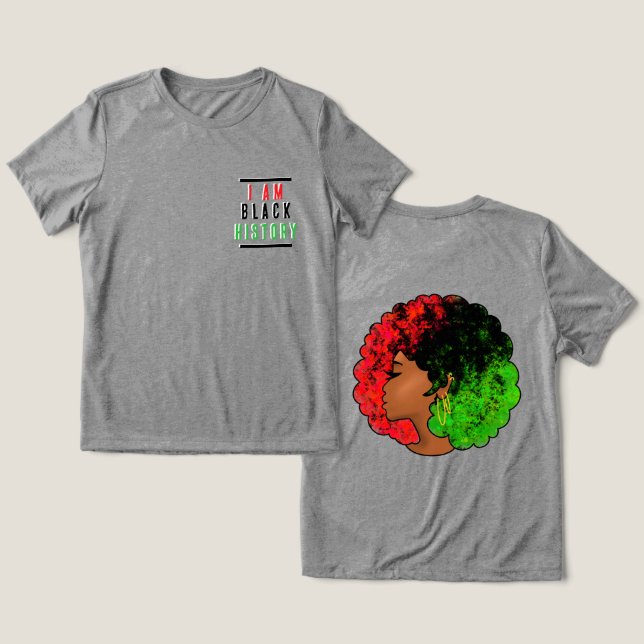 Eu sou a história negra bandeira pan-africana sobr (Design Frente e Verso)