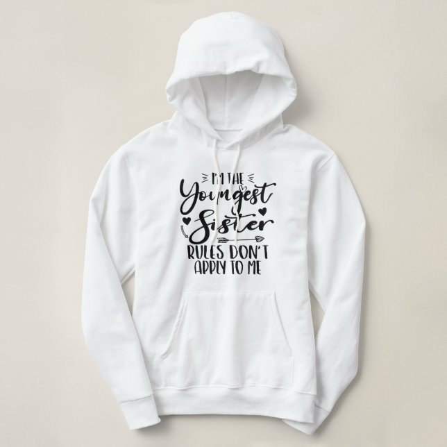 Eu Sou a Irmã Mais Nova Camiseta de Aniversário da (Frente do Design)