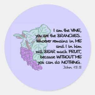 Eu sou a videira, você sou as etiquetas dos ramos