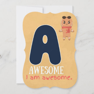 EU SOU ALFABETO UM CARTÃO DE AFIRMAÇÃO PARA CRIANÇ