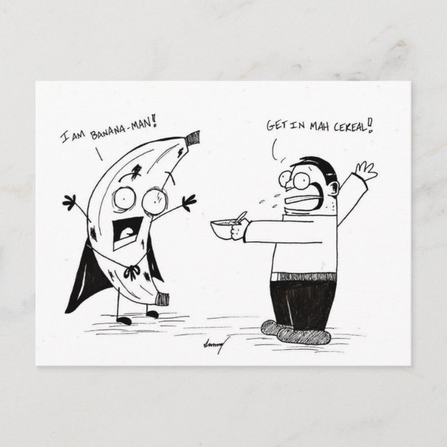 "EU SOU BANANA-MAN!" Cartão Postal (Frente)