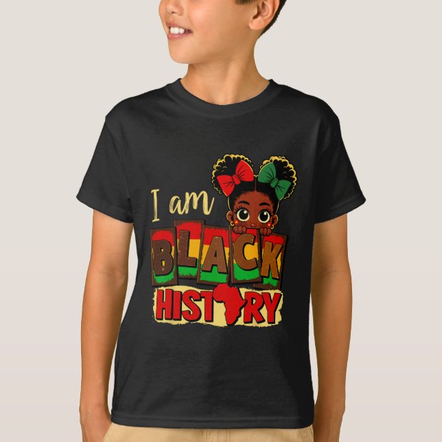 Eu Sou Camisa do História Negra Para Meninas Crian (Frente)