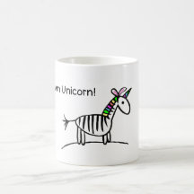 Eu sou caneca da zebra do unicórnio