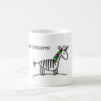Eu sou caneca da zebra do unicórnio