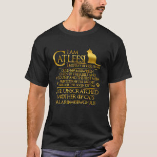 Eu Sou Catleesi Mãe de Gatos Camiseta Engraçado Pa