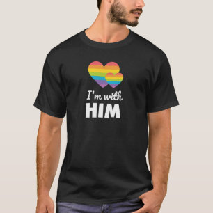 Eu sou com ele camisa alegre do casal T do