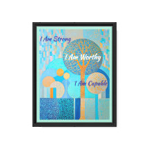 Eu sou forte e valioso CapableStretch Canvas Print