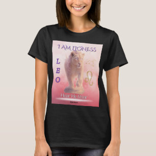 EU SOU LIONESA Leo Zodiac Camiseta de Mulheres