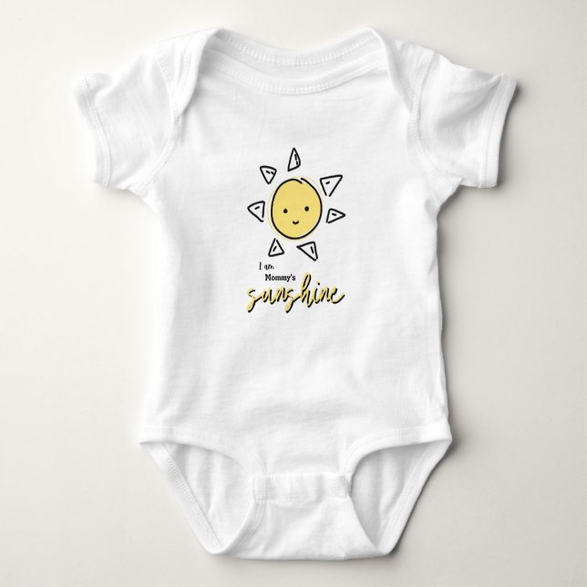Eu sou mamãe brilho de sol - camisa de criança e b (Frente)