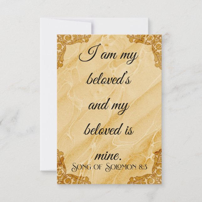 Eu sou meu amado Cartão plano (Frente)